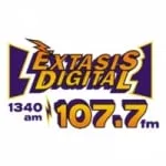 Logo da Radio Éxtasis Digital 107.7 FM