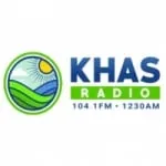 Logo da Radio KHAS 1230 AM 104.1 FM