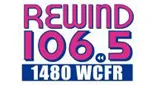 Logo da Rewind - WCFR 1480 AM/106.5 FM
