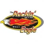 Logo da WGLI 98.7 FM The Rockin' Eagle